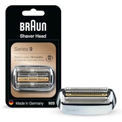 Image of Braun Series 9 Electric Shaver Replacement Head, 92S, Compatible with All 9290cc, 9291cc, 9370cc, 9293s, 9385cc, 9390cc, 9330s, 9296cc