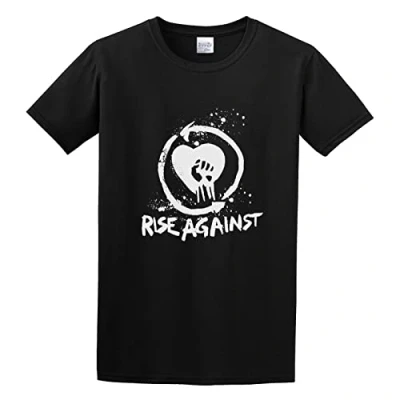 Image of Rise Against Band Logo Mens T Shirt Novelty Tops Black S