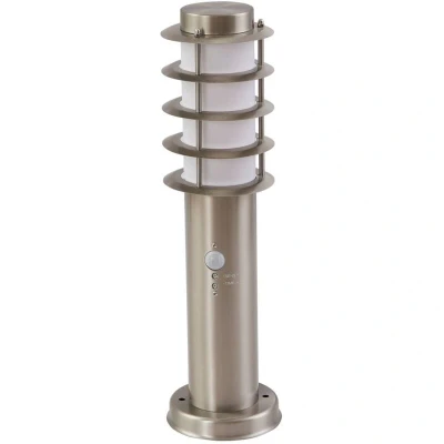 Image of Lindby pillar light Hanja, sensor, stainless steel, Ø 11.7 cm