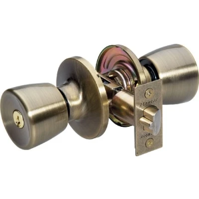 Image of Master Lock TUCO0705 Keyed Alike Tulip Door with Deadbolt, Polished Brass