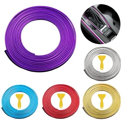 Image of Car interior moulding Trim，5M filler trim strip line styling strips DIY interior，for All Cars (purple)