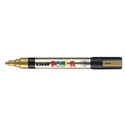 Image of Posca UNI BALL MARKER PEN PC 5M GOLD PACK OF 3 PENS