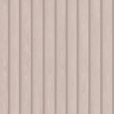Image of SOPHIE LAURENCE 3D Effect Pink Wooden Panelling Slat Wallpaper (10 X 0.53 M) Easy to Apply Strippable Give Your Wall Space a Makeover