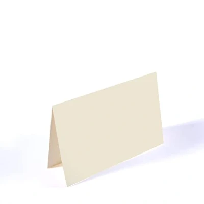 Image of Vaessen Creative Small Rectangular Florence Blank Craft Cards, Ivory, Set of 25, Matching Envelopes Available