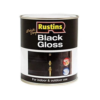 Image of RUSTINS Black Gloss Paint 1L