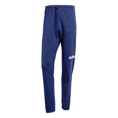 Image of adidas Men&#039;s Essentials Linear Single Jersey Pant, Dark Blue/White, XS