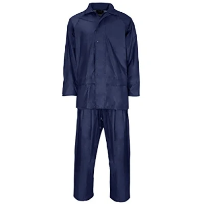 Image of Supertouch 18392 Lightweight Rain Suit, Polyester/PVC, Medium, Blue