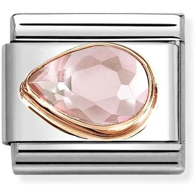 Image of Nomination Left Teardrop Pink Charm