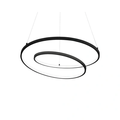 Image of Oz 60cm Integrated LED Pendant Ceiling Light Black 4000K