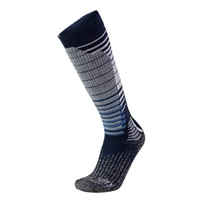 Image of UYN S100154 SKI SNOWBOARD Socks Men&#039;s Dark blue/grey melange 47