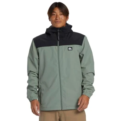 Image of Quiksilver Windbreaker Overcast 3K Warm Jacket Men Green XL