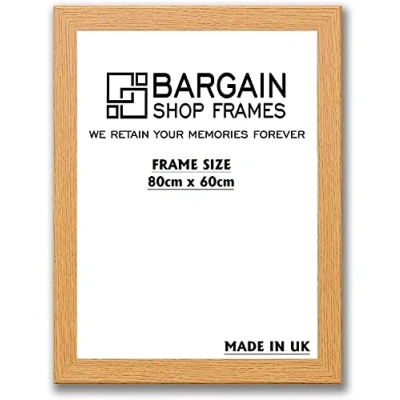 Image of Bargain Shop Az OAK WOODEN EFFECT PICTURE PHOTO POSTER FRAMES ((80cm x 60cm (800mm 600mm))