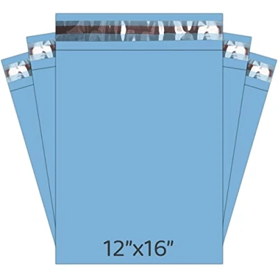 Image of Mailing Bags, YUNJU Shipping Poly Postal Self Seal Bags in Size 12 x 16 Inch Small Postage Packaging 305mm to 407mm Blue 25 Pack