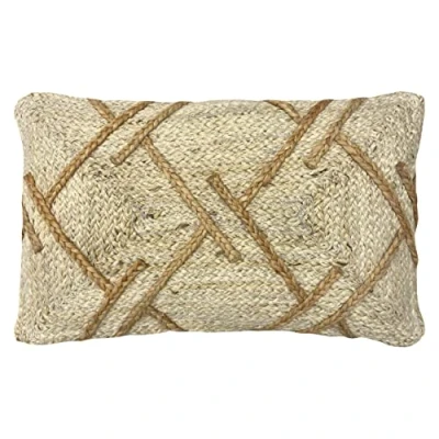Image of furn. Boda Braided Jute Feather Filled Cushion Natural One Size