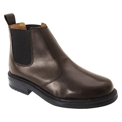 Image of Mens Roamers Leather Gusset Boots Brown Leather, UK 10 / EU 44