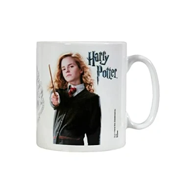 Image of Harry Potter Ceramic Mug with Photograph of Hermione Granger and Hogwarts Crest in Presentation Box Official Merchandise