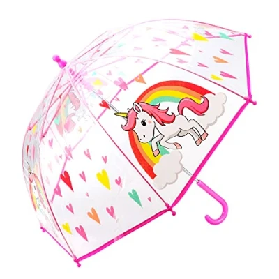 Image of Hartom Rainbow Unicorn,Childrens Lightweight, POE Dome Umbrella.