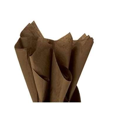 Image of MustBeBonkers Tissue Wrapping Paper 18GSM Colour Fast Acid Free 35 x 45cm (Brown, 10)