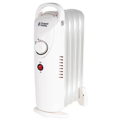 Image of Russell Hobbs RHOFR3001W 5 Fin Oil Filled Radiator in White