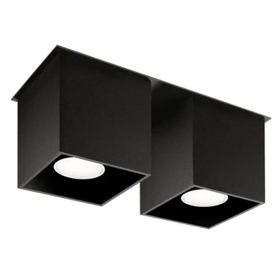 Image of Quad 2 Light Suface Mounted Downlight Black, GU10