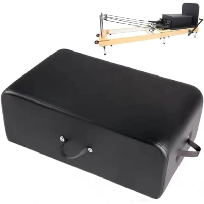 Image of NILoykg&amp; Pilates Reformer Sitting Box,Pilates Reformer, Equipment for Home Workouts and Professional Studio Use,Black