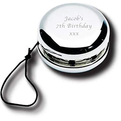 Image of Go Find A Gift Personalised Engraved Silver Plated Yo