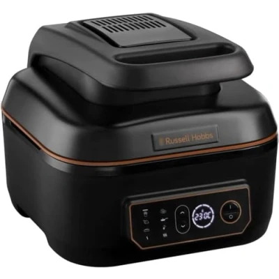 Image of Russell Hobbs XL Family Rapid Air Fryer, Grill &amp; Multi Cooker, 5L [7 Cooking Functions] (Energy Saving, Max temp 260C, Touch screen, Use without oil, Dishwasher safe parts) Incs. plate, 26520