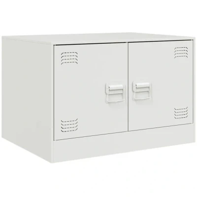 Image of vidaXL Coffee Table White 67x50x44 cm Steel