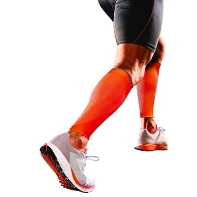 Image of Shock Doctor SVR Recovery Compression Sports Calf Leg Sleeves, Orange, XL