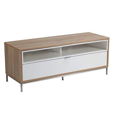Image of Alphason ADCH1135 TV Stand White &amp; Light Oak,