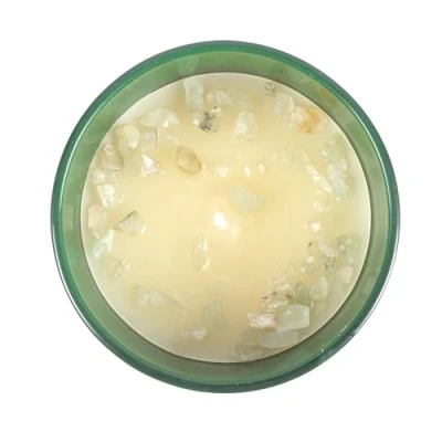 Image of Libra Zodiac Candle with Sweet Jasmine Fragrance, Bloodstone Crystal, and Inner Strength Ideal Horoscope Gift