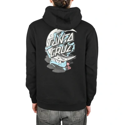 Image of Santa Cruz Crescent Bone Hand Pullover Hoodie Black XXL