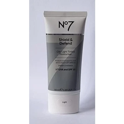 Image of No7 Shield &amp; Defend City LIGHT Tinted Moisturiser spf15, 50ml (pack of 1)