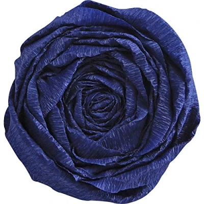 Image of Clairefontaine Ref 901063C Standard Quality Crepe Paper (Pack of 10 Sheets) 2 x 0.5m Sized Sheets, 40% Creppage, 32gsm Paper, Delivered Folded Navy Blue