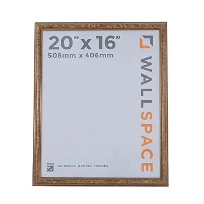 Image of Wall Space 20x16 Gold Frame Wooden Antique Picture inches Speckled Frames All 16x20 Photo are made from SOLID WOOD and have REAL GLASS