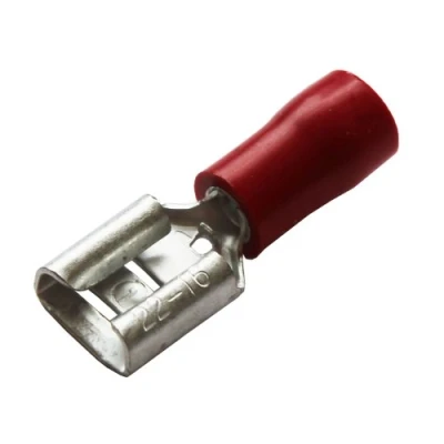 Image of All Trade Direct 100 x Red 6.3mm Female Spade Connector Push On Car Radio Speaker Crimp Terminal