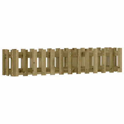 Image of vidaXL Garden Raised Bed with Fence Design 150x30x30 cm Impregnated Wood Pine