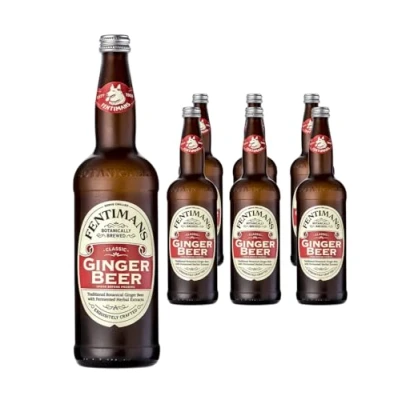 Image of Fentimans Ginger Beer Botanically Brewed Soft Drink Exquisitely Crafted &amp; Refreshing Drinks Gluten Free and Vegan Friendly 6 x 750 ml Bottles