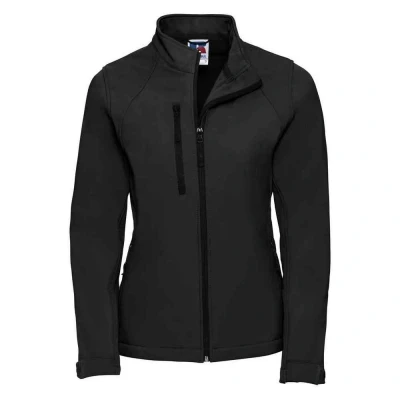 Image of Russell Athletic Womens/Ladies 3 Layer Soft Shell Jacket (Black) Size Small