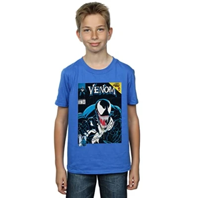 Image of Marvel Boys Comics Venom Comic Cover T Shirt Royal Blue 12 13 Years
