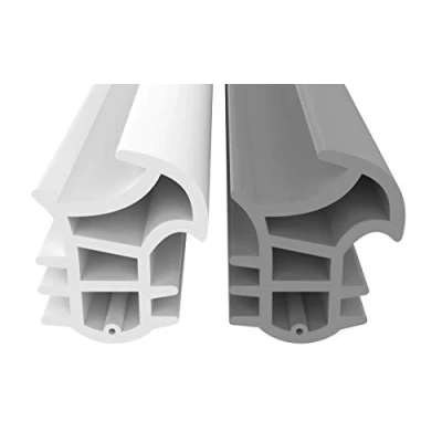 Image of Steel Frame Seal Against Draughts, Noise and dust, Saves Heating Costs, Sealing, Sealing Tape, Height: 17 mm, Width 14 fold, Door Seal, Rubber Room White 5m