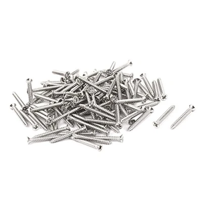 Image of Sourcingmap M2.2 x 19mm Phillips Flat Head Self Tapping Screw Fasteners 100 Pcs