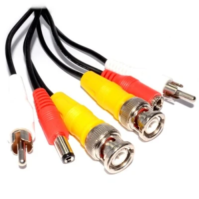 Image of kenable CCTV Lead BNC Video RCA Phono Audio and 2.1mm DC Power Cable 5m [5 metres]