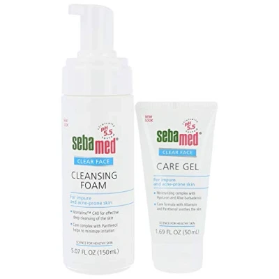 Image of Sebamed Clear Face Care Gel &amp; Cleansing Foam Bundle Made in Germany