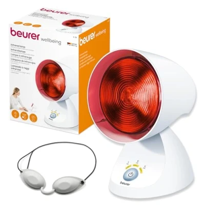 Image of Beurer IL35 Infrared Heat Lamp, Soothing For Colds And Muscle Tension, Therapy Improved Blood Circulation, With 3 Level Treatment Timer, 100% UV Blocker, Medical Device