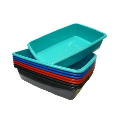 Image of Whitefurze Plastic Medium Cat Litter Tray (From 4 Colours) (Red)