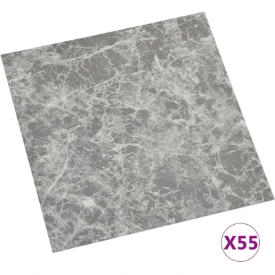 Image of vidaXL Self adhesive Flooring Planks 55 pcs PVC 5.11 m² Concrete Grey