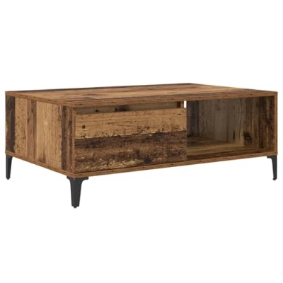 Image of vidaXL Coffee Table Old wood 90 x 60 35 cm Engineered