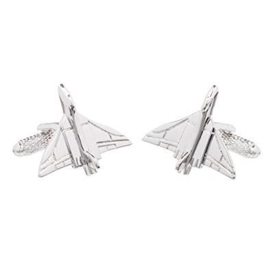 Image of Cufflinks Vulcan War Plane Silver Colour Shirt Presented in Black GS Cufflink Box