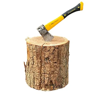 Image of Large Heavy Duty Firewood Chopping Cutting Log Splitting Fire Wood Chop Making Kindling Block Logs Stump Base Suitable for Garden Stool &amp; Rustic Wedding Event Occasion Feature 1